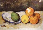 Paul Cezanne and fruit have a plate of still life painting